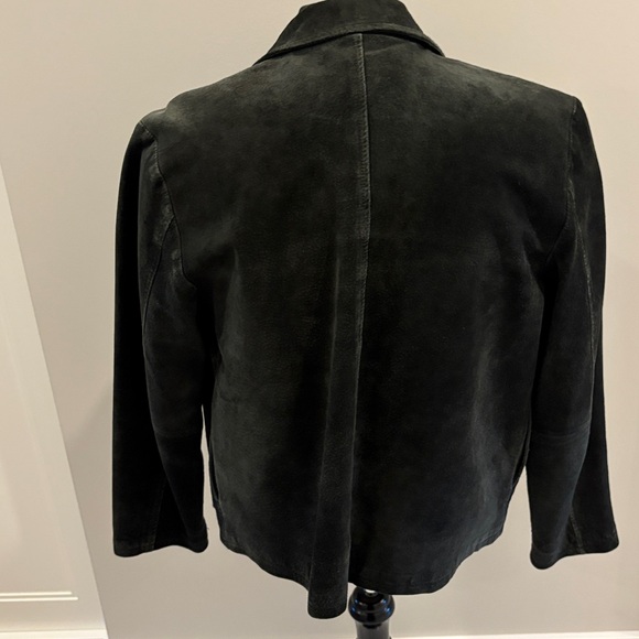 Women’s Vintage Black Bomber-Style Lined Jacket - Picture 6 of 6